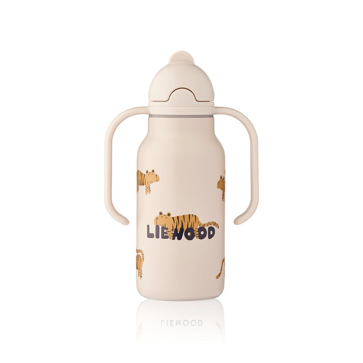 [Liewood] Kimmie Steel Water Bottle 250ml - Tiger/Sandy