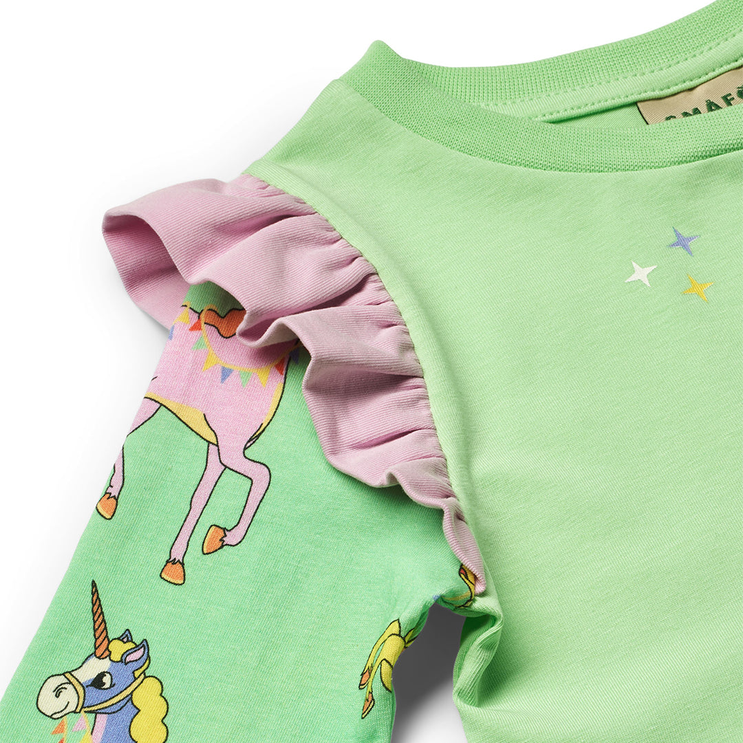 green unicorn dress Baby Unicorn Sweatshirt Dress Green