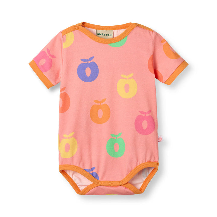 [Smafolk] Short Sleeved Baby Body With Apple - Blossom
