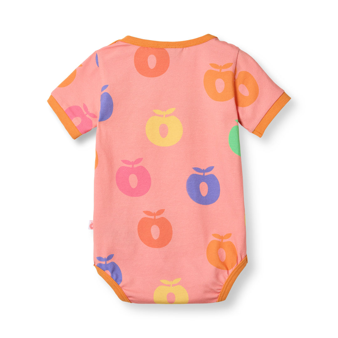 [Smafolk] Short Sleeved Baby Body With Apple - Blossom