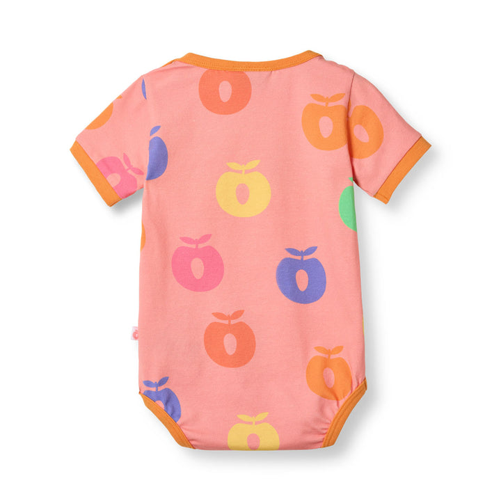 [Smafolk] Short Sleeved Baby Body With Apple - Blossom