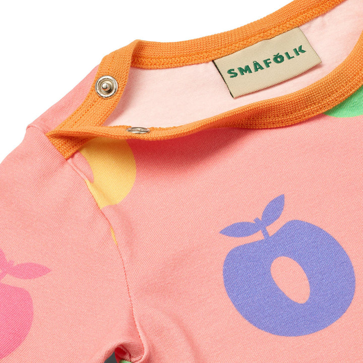 [Smafolk] Short Sleeved Baby Body With Apple - Blossom