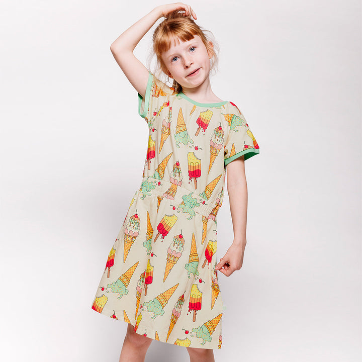 [Smafolk] Short-sleeved dress with ice cream
