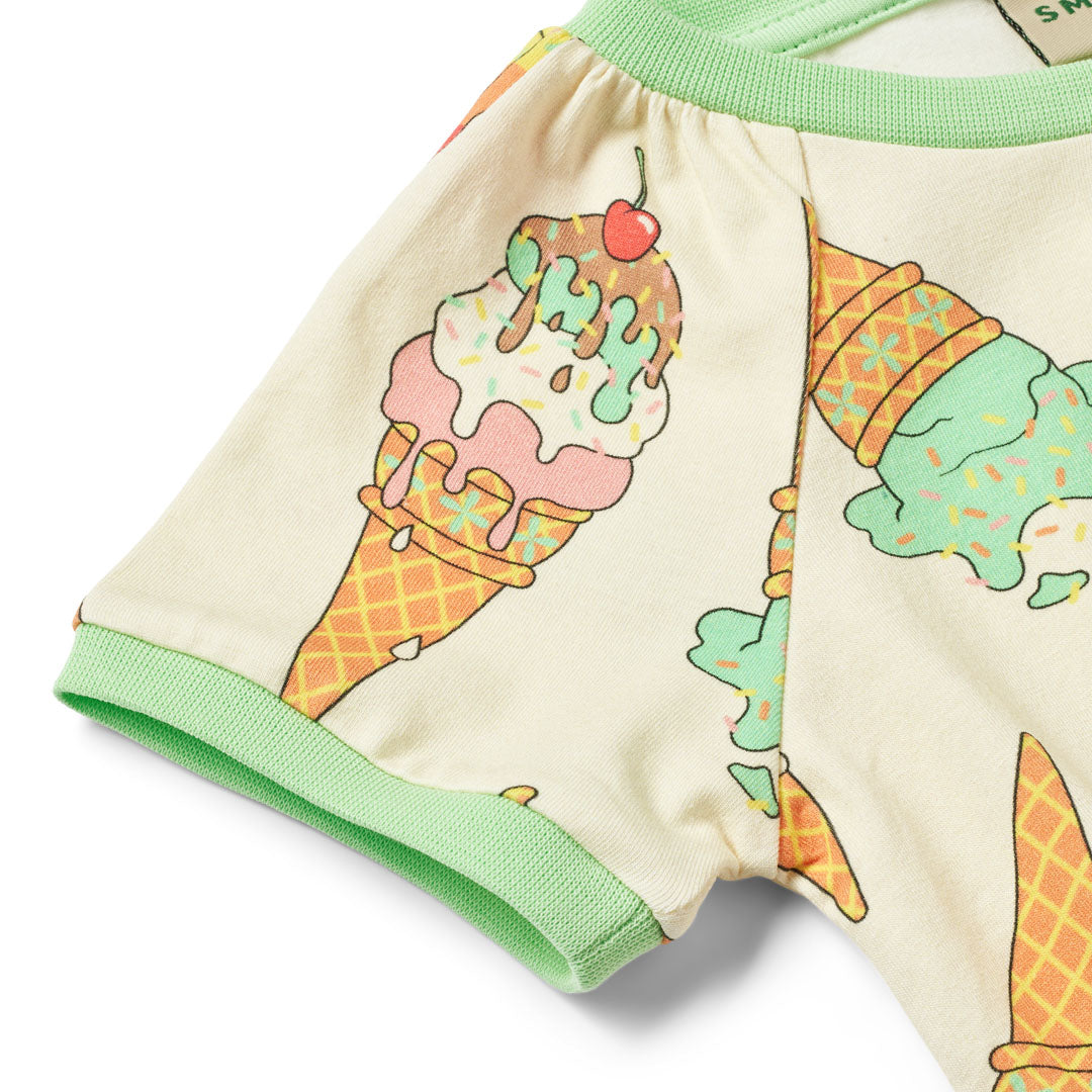 [Smafolk] Short-sleeved dress with ice cream