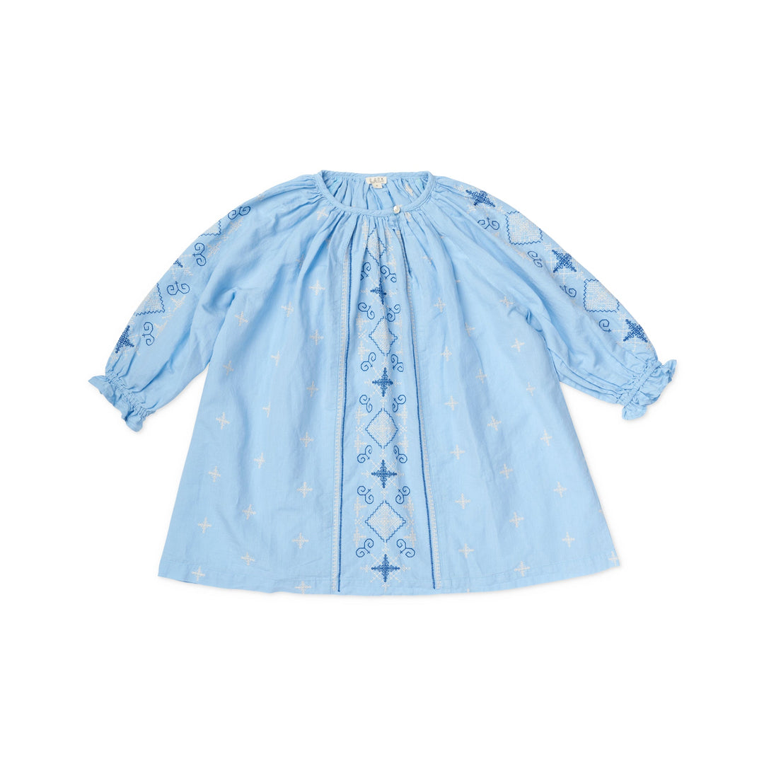 [Lali Kids] Crocus Dress in Airy Blue Linen