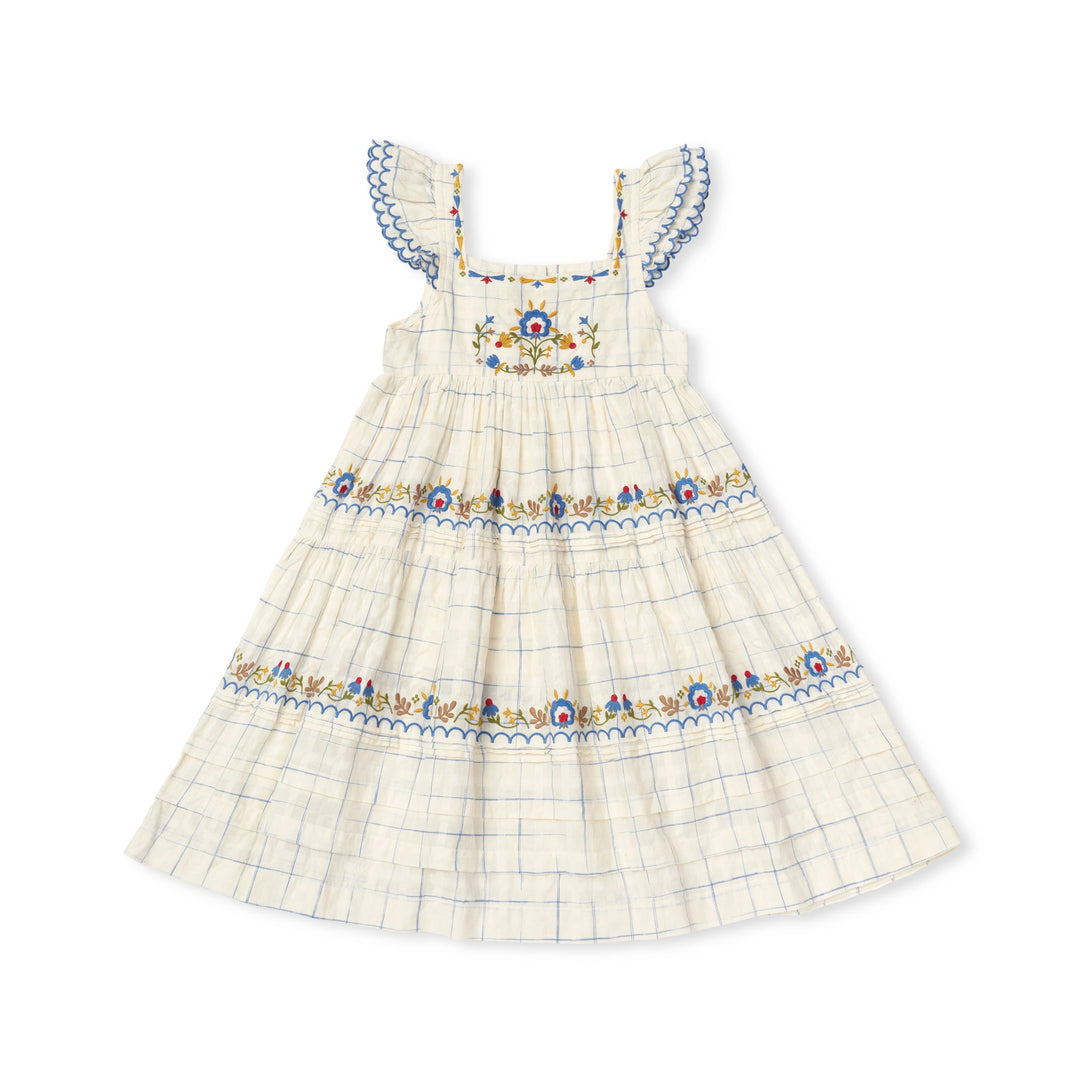 [Lali Kids] Nanette Dress - Space Dye Checks
