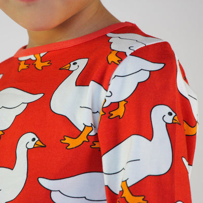 [Smafolk] Long Sleeved Top With Geese- Grenadine