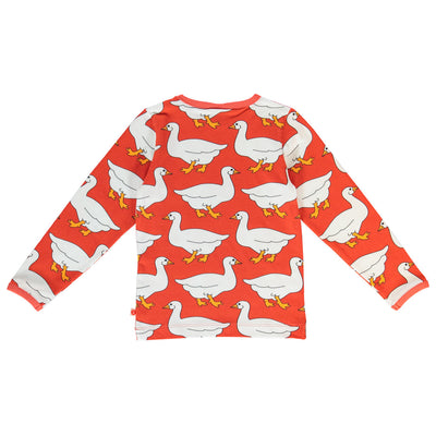 [Smafolk] Long Sleeved Top With Geese- Grenadine