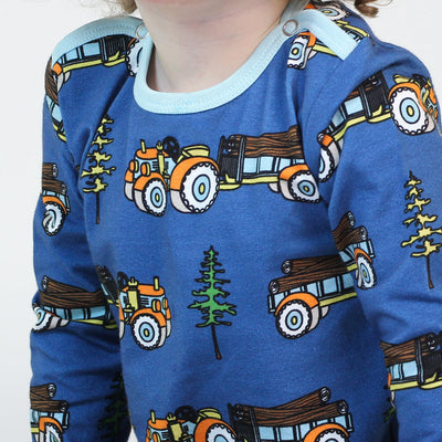 [Smafolk] Long Sleeved Baby Suit With Tractor