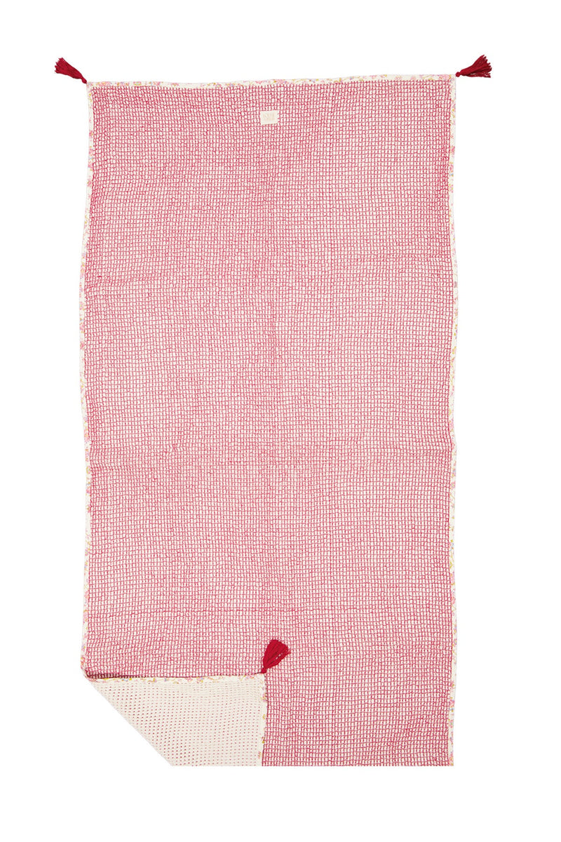 [Louise Misha] Beach Towel Lanita Cotton Waffle -Pink