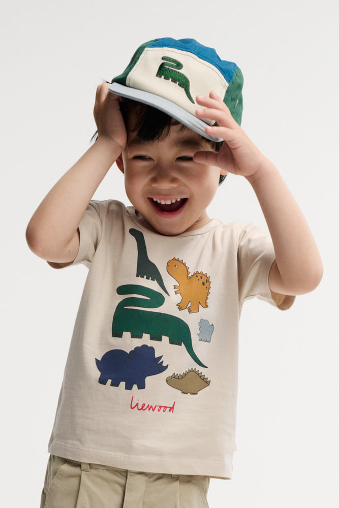 [Liewood] Apia Placement Print T-shirt - Dinosaurs / Sandy
