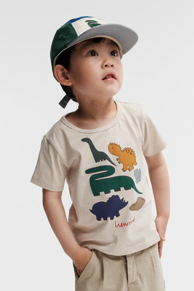 [Liewood] Apia Placement Print T-shirt - Dinosaurs / Sandy