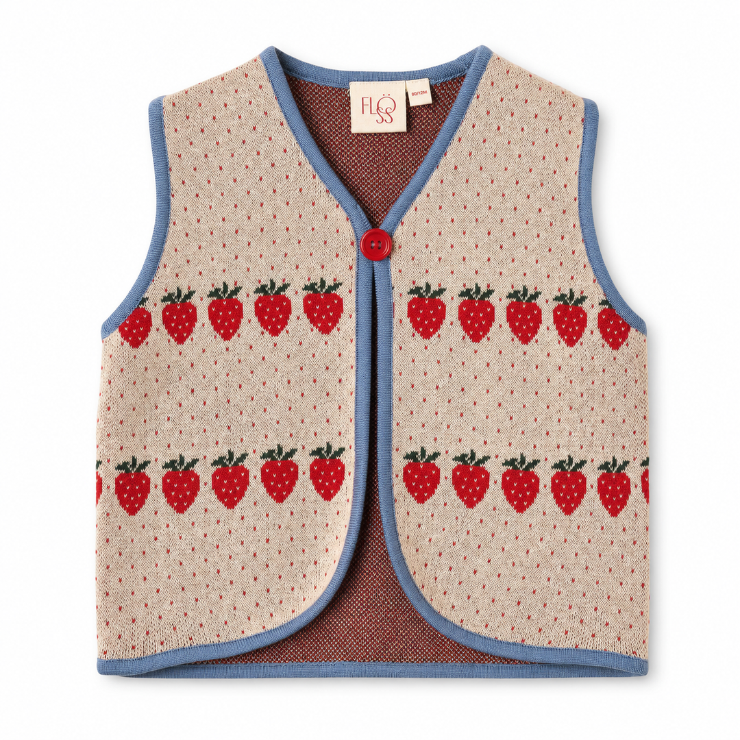 [Floss]Louise Vest- Warm Cotton Berry