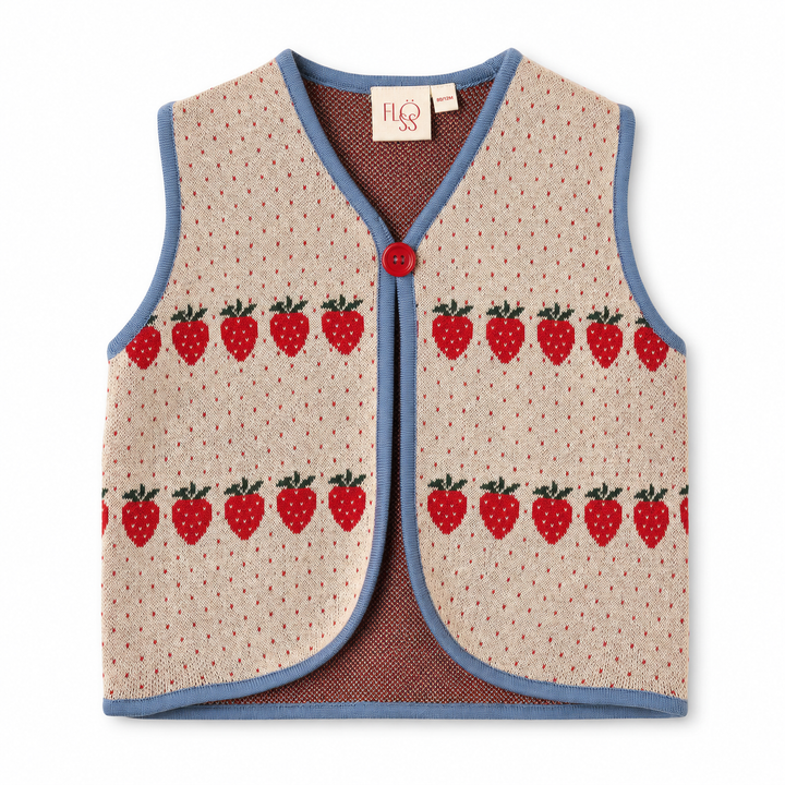 [Floss]Louise Vest- Warm Cotton Berry