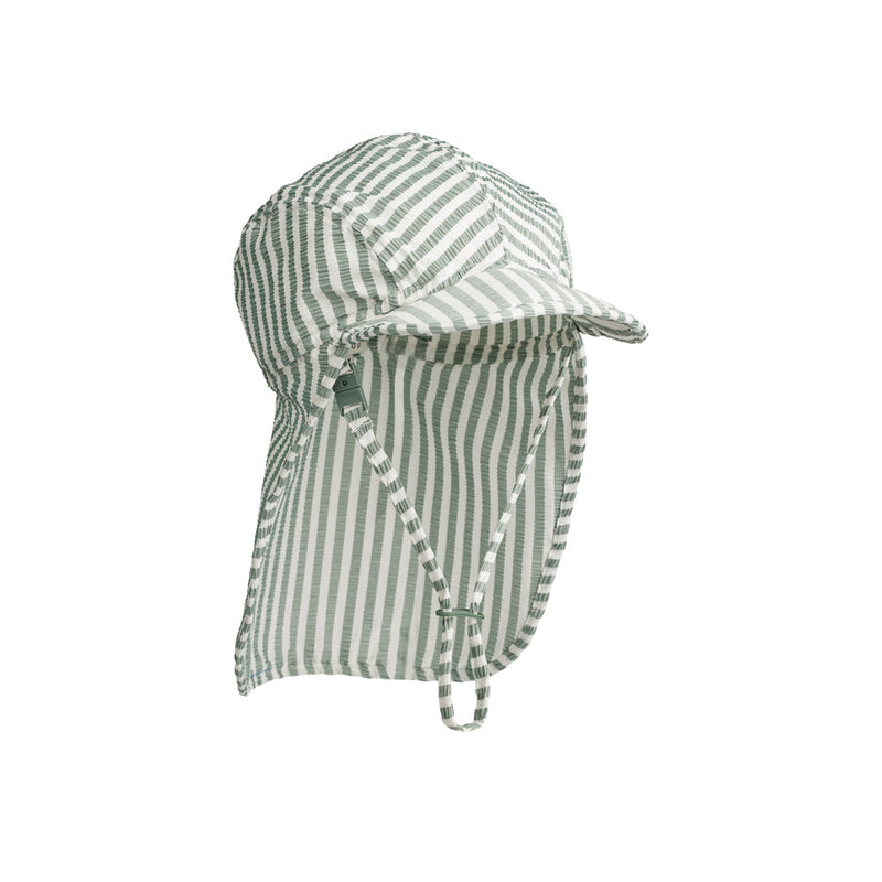 [Liewood] Lusio Seersucker Sun Hat - Y/D Stripe Perppermint / Cream
