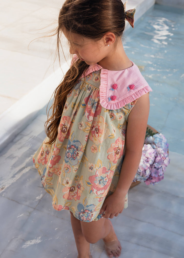 [Bachaa] Ice Flow Blouse & Short Set - Watercolor print