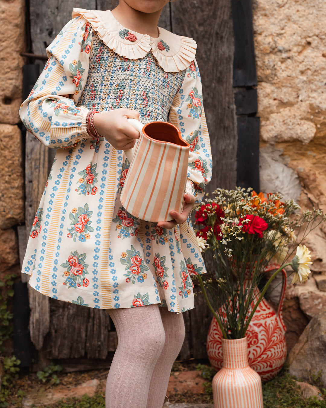 [Bachaa] Babydoll Robe Dress - Darling Print