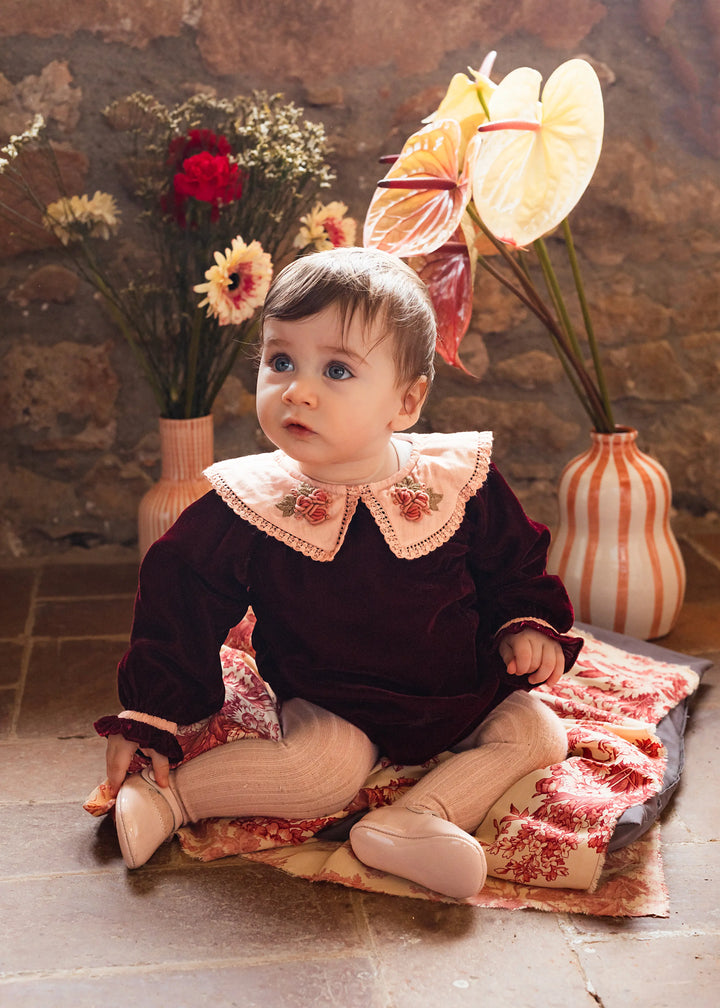 [Bachaa] Angel Romper - Burgundy