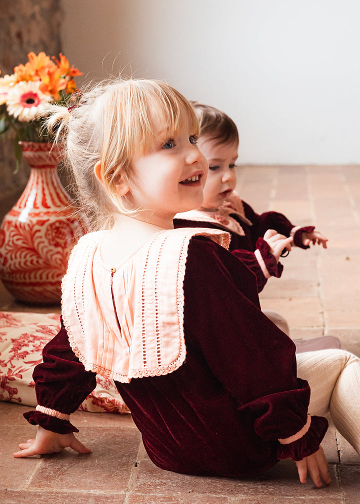 [Bachaa] Angel Romper - Burgundy