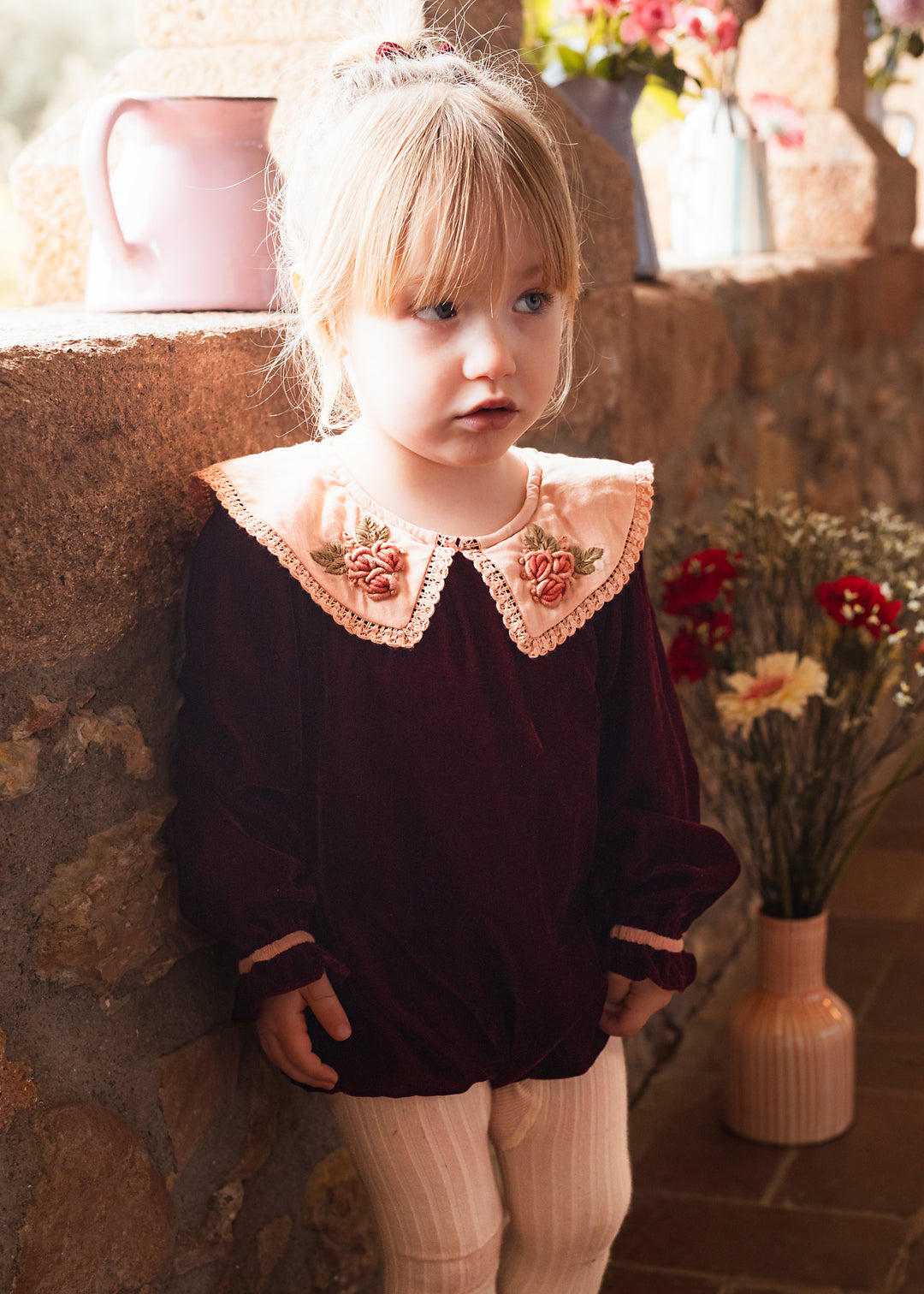 [Bachaa] Angel Romper - Burgundy
