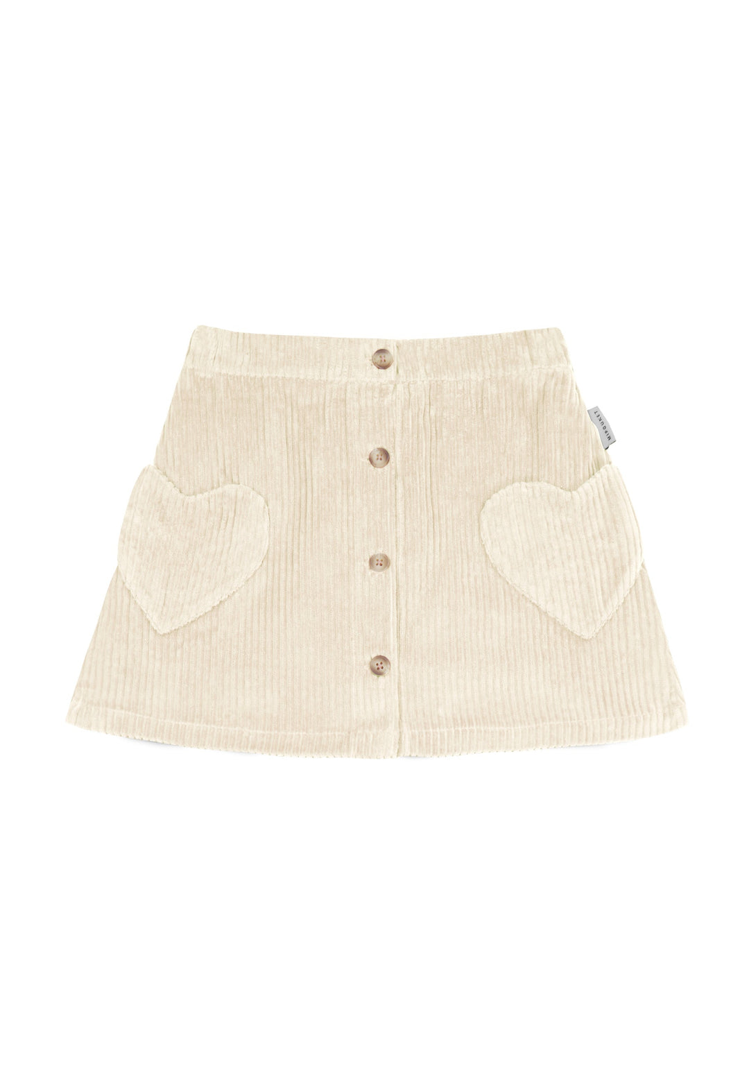[Mipounet] Cuore Corduroy Skirt - Ecru