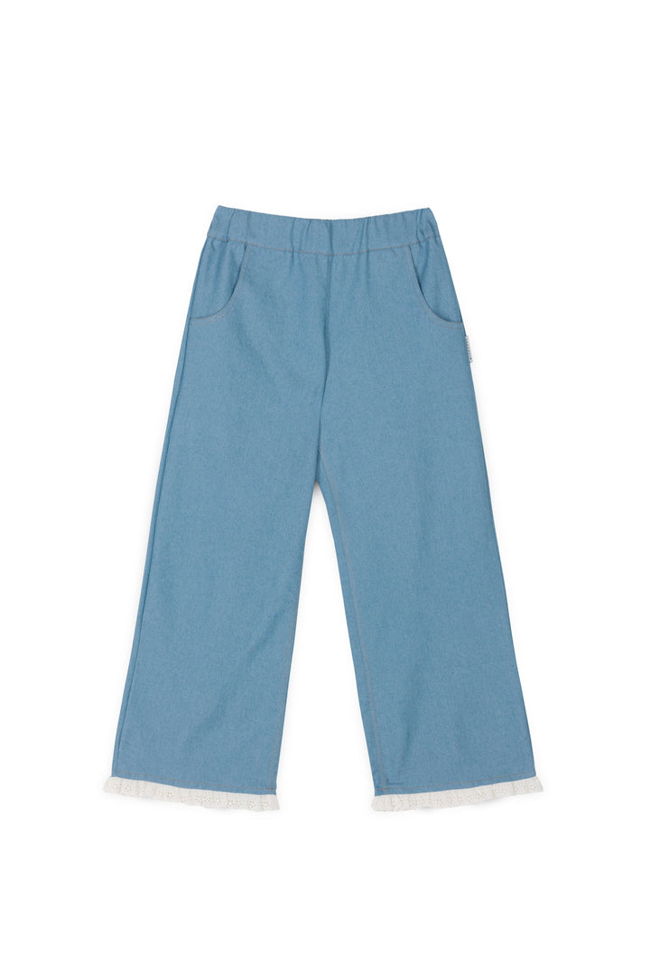 [Mipounet] Aroa Denim Pants - Light Blue