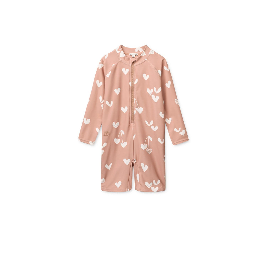 [Liewood] Max Stripe LS Swim Jumpsuit - Sweethearts / Pale
