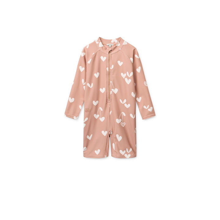 [Liewood] Max Stripe LS Swim Jumpsuit - Sweethearts / Pale