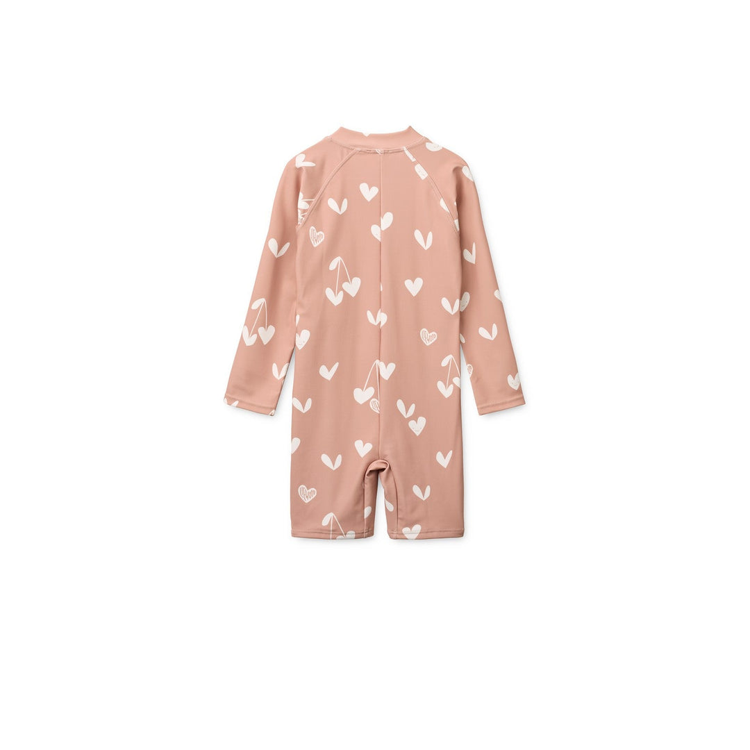 [Liewood] Max Stripe LS Swim Jumpsuit - Sweethearts / Pale