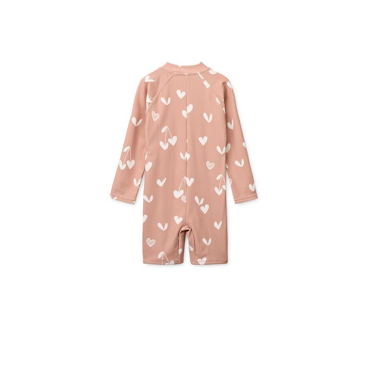 [Liewood] Max Stripe LS Swim Jumpsuit - Sweethearts / Pale