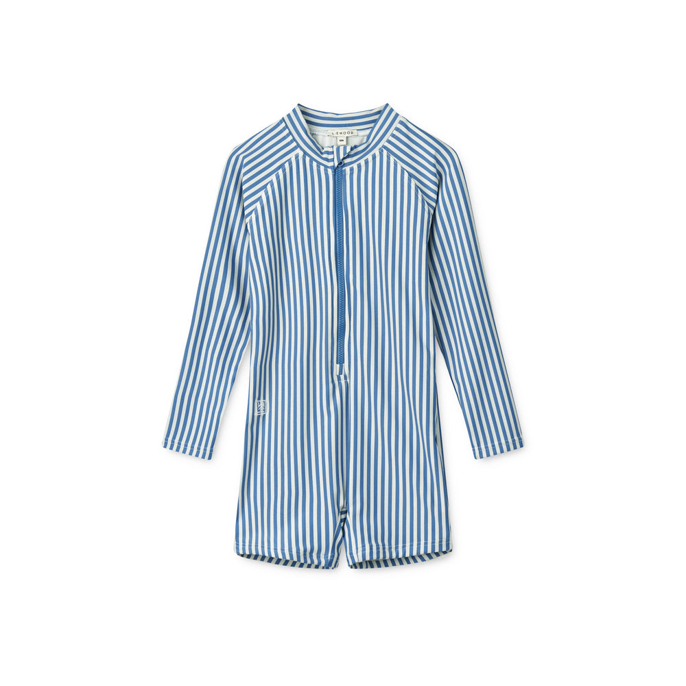 [Liewood] Max Stripe Longsleeve Swim Jumpsuit - Riverside