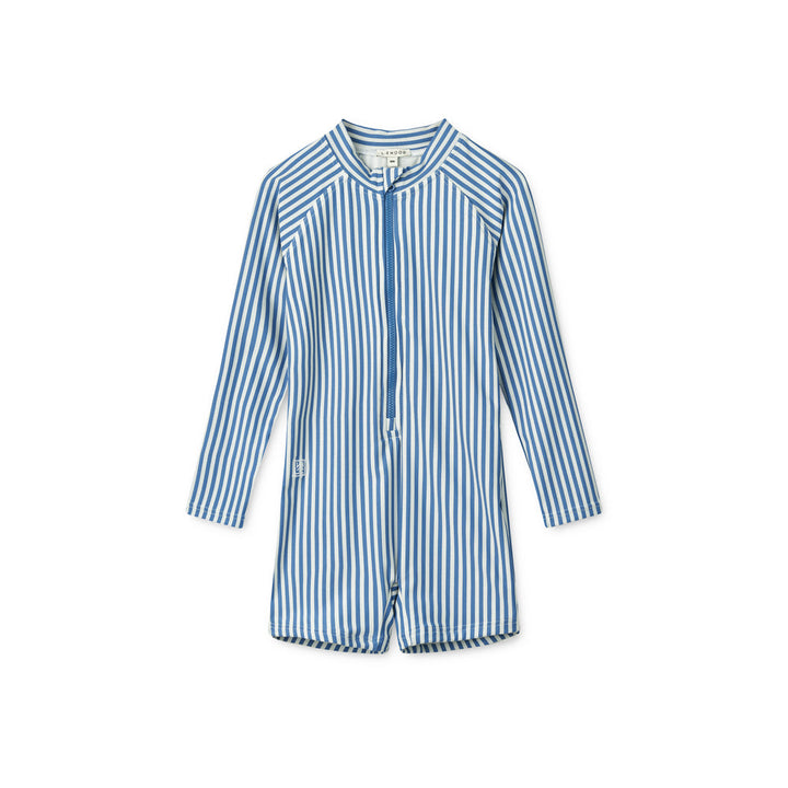 [Liewood] Max Stripe Longsleeve Swim Jumpsuit - Riverside