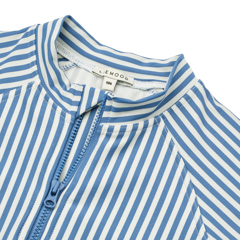 [Liewood] Max Stripe Longsleeve Swim Jumpsuit - Riverside