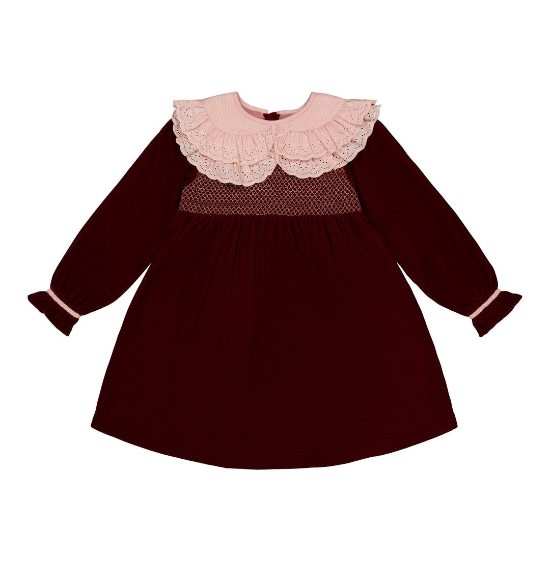 Bachaa - Mi Amor Dress Burgundy 2-3Y Bachaa - Mi Amor Dress Burgundy 2-3Y