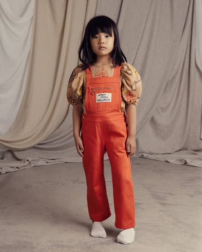 [Mini Rodini] Mallorca Patch Dungarees - Red