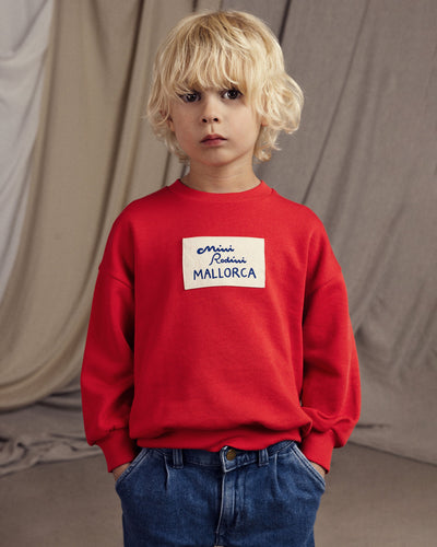 [Mini Rodini] Mallorca Patch Sweatshirt - Red