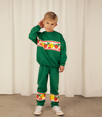 [Mini Rodini] Fruits border sweatpants green