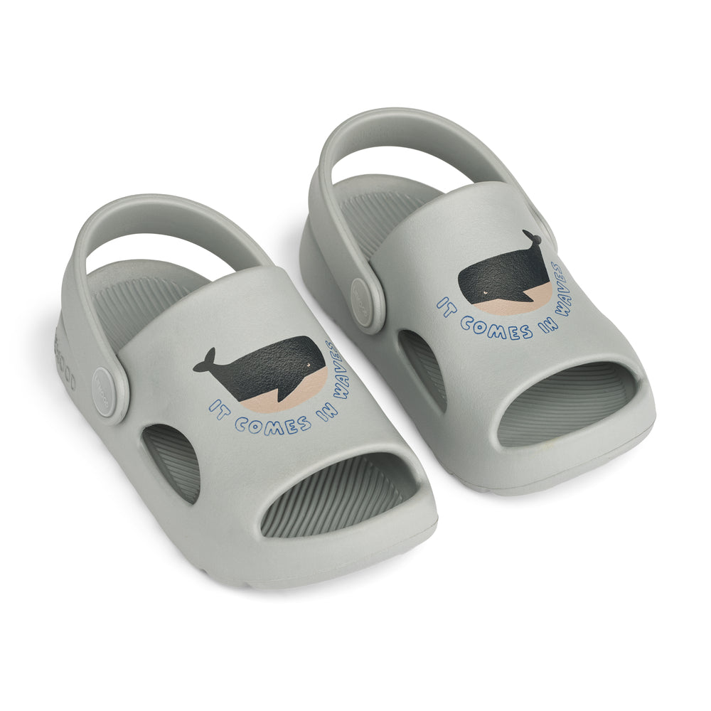 [Liewood] Morris Sandals - Whales / Cloud Blue