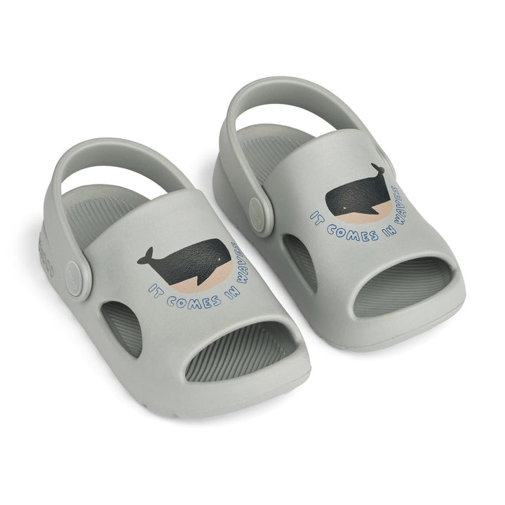 [Liewood] Morris Sandals - Whales / Cloud Blue