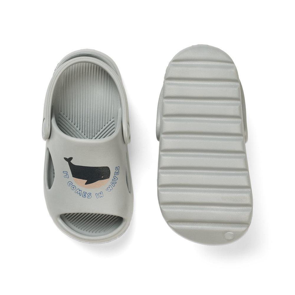 [Liewood] Morris Sandals - Whales / Cloud Blue
