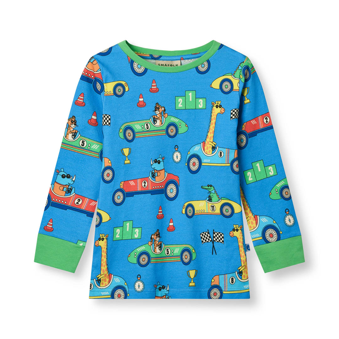 [Smafolk] Nightwear Set With Racing Car - Tropic Sea
