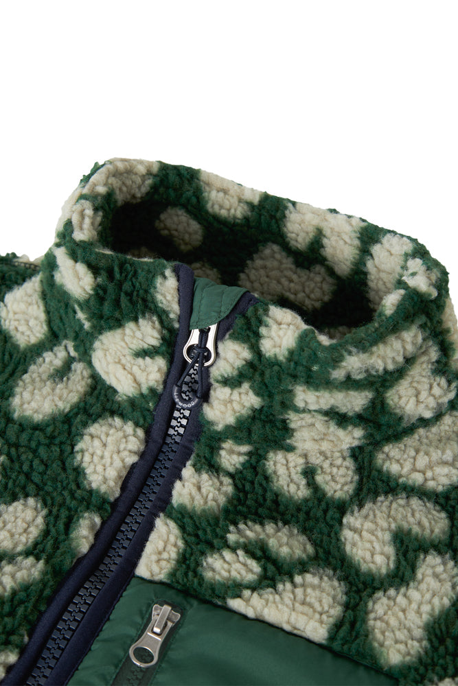 [Liewood][Mummy Size]Nelson Adult Pile Jacket - Mega Leo / Garden Green