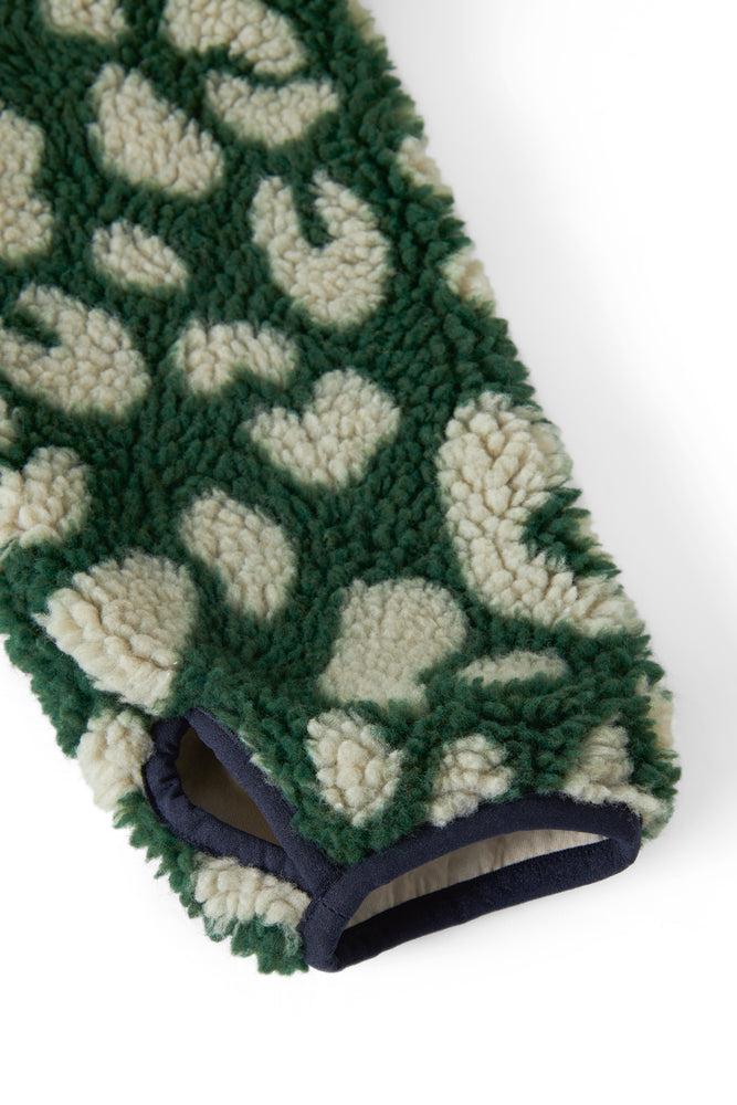 [Liewood][Mummy Size]Nelson Adult Pile Jacket - Mega Leo / Garden Green