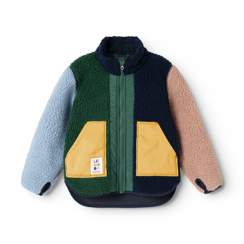 [Liewood] Noam Pile Jacket - Garden Green Multi mix