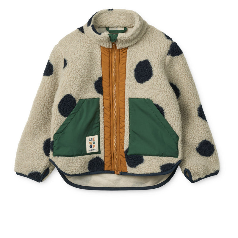 [Liewood] Noam Pile Jacket - Spot Dots / Mist