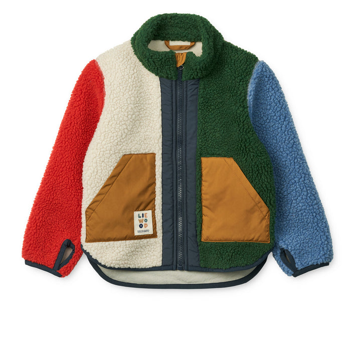 [Liewood] Noam Pile Jacket - Garden green multi mix