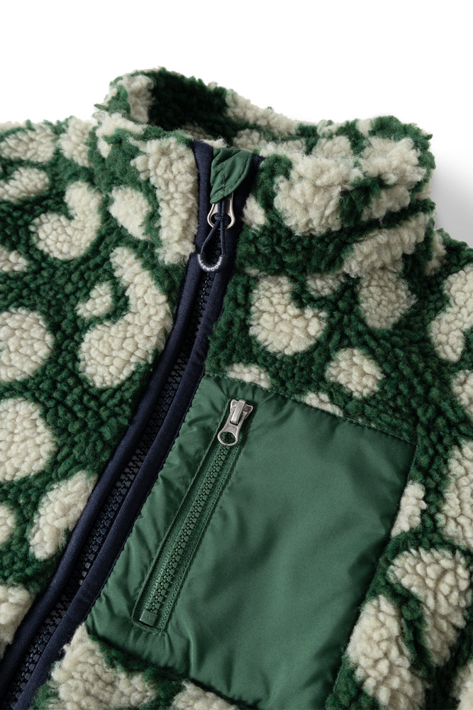 [Liewood]Nolan Pile Jacket -  Mega leo / Garden green