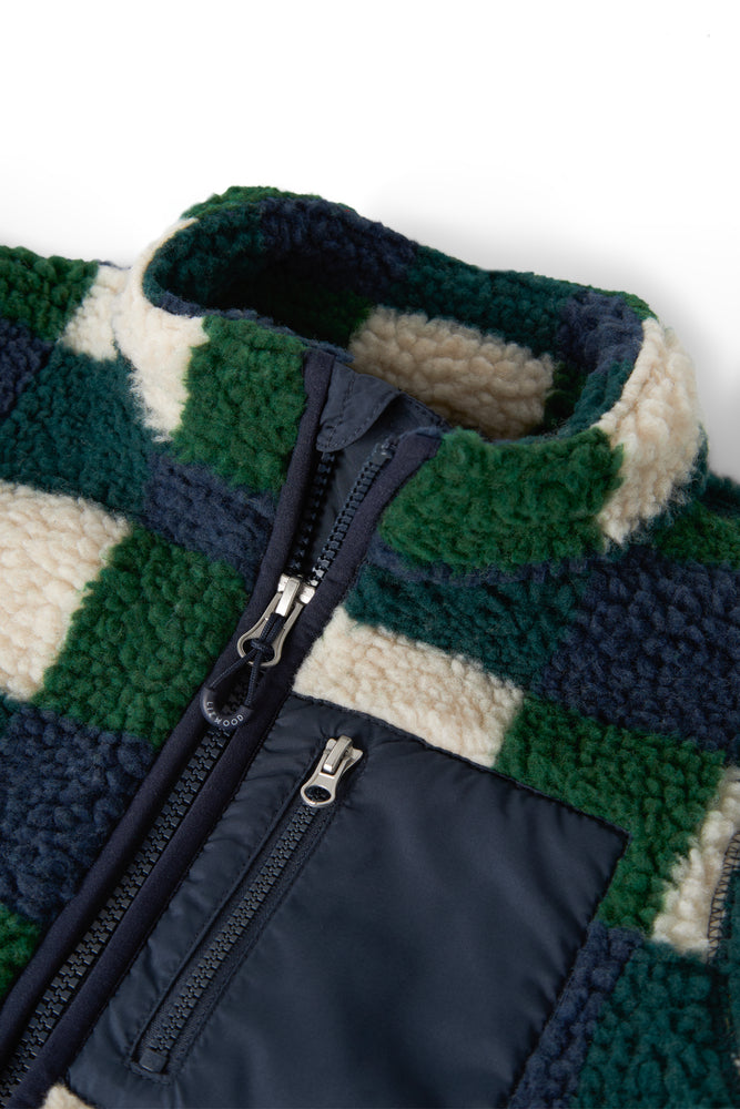 [Liewood]Nolan Pile Jacket - Mega Check / Bright garden