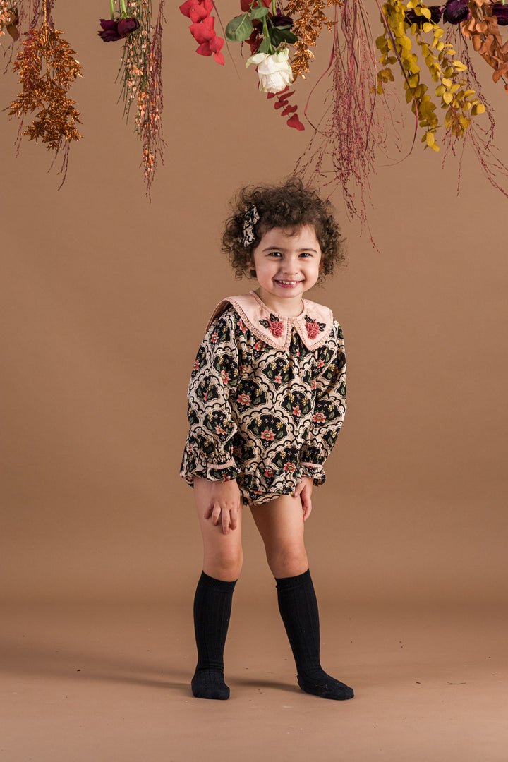 [Bachaa] Cup Cake Romper - Lovely Print