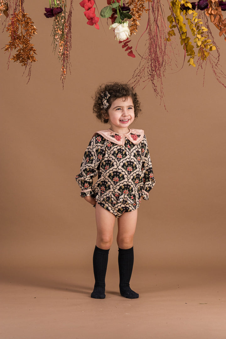 [Bachaa] Cup Cake Romper - Lovely Print